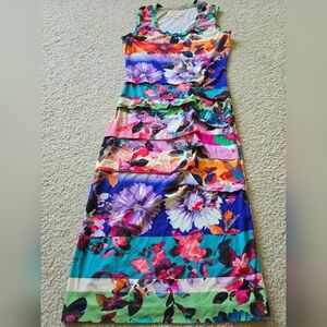 ARTELIER Nicole Miller 006082 Ruched Floral Bodycon Dress – Size Small